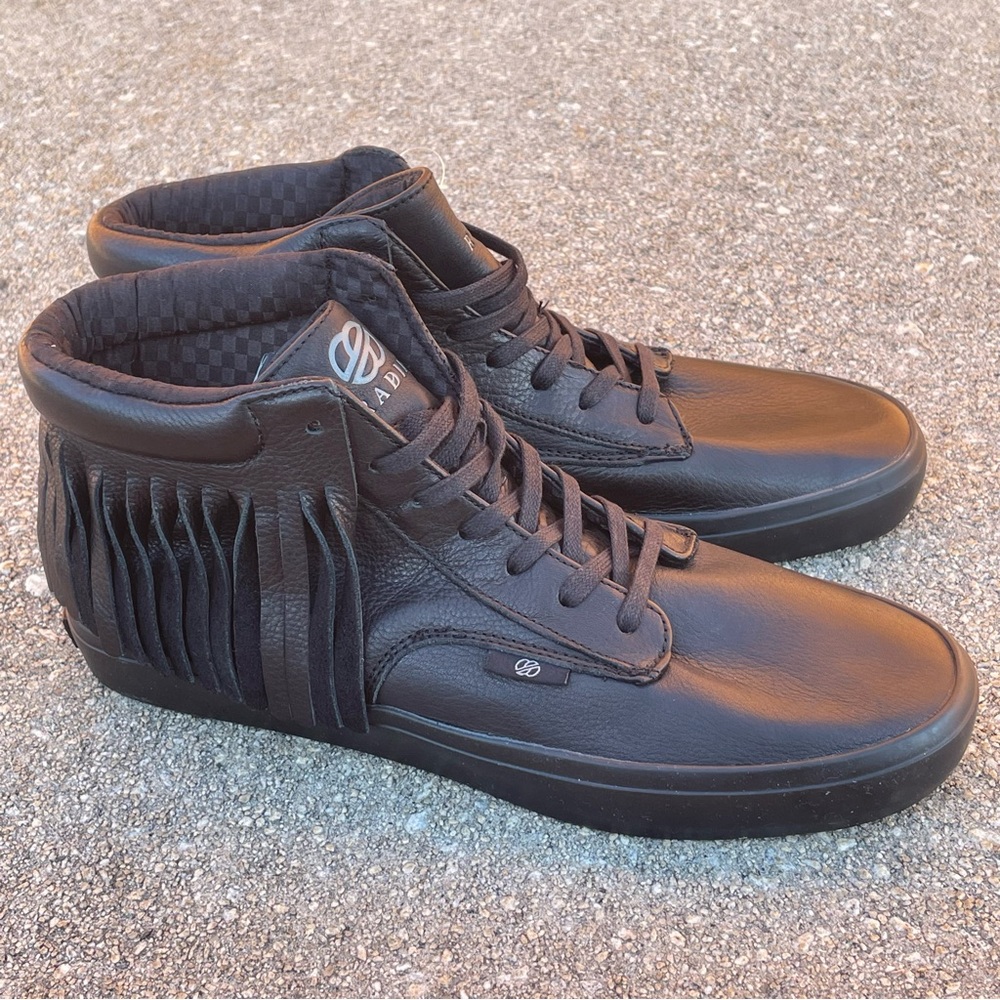 NWOT RAD II Black Mens Fringe Casual Sneakers Size 10
